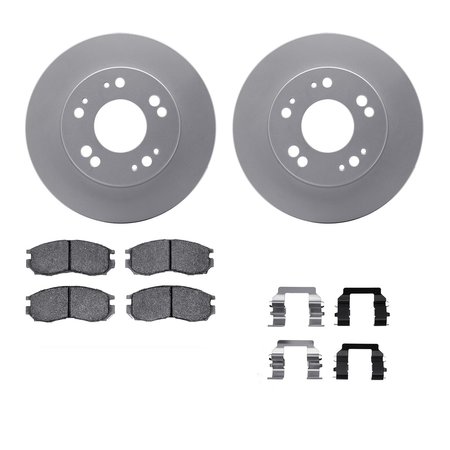 DYNAMIC FRICTION CO 4312-72007, Geospec Rotors with 3000 Series Ceramic Brake Pads includes Hardware, Silver 4312-72007